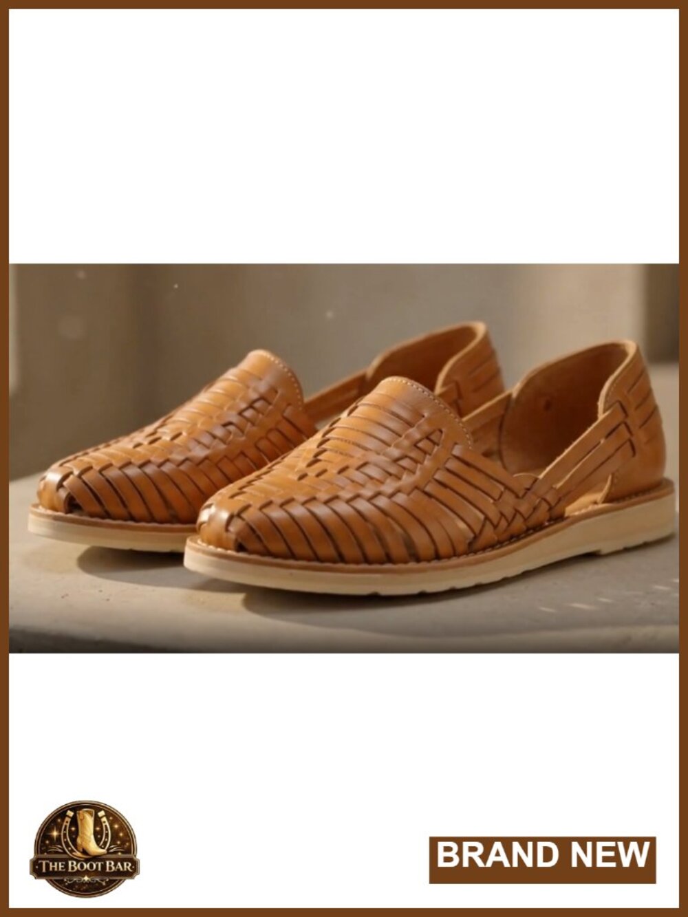 Handmade Mexican Woven Leather Closed Toe Sandals Cushioned Insole Slip On Flats - Picture 6 of 6